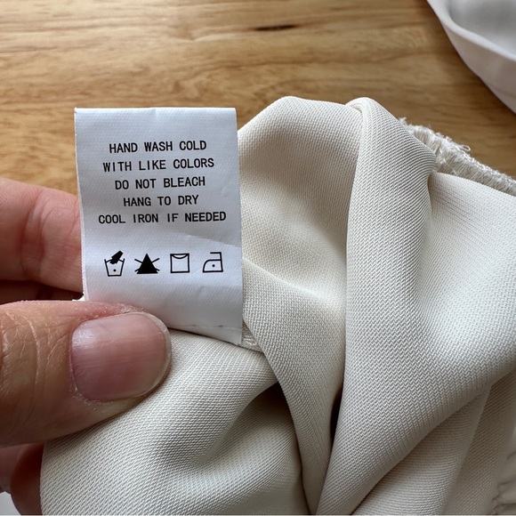 MELLODAY Cream Drawstring Track Pants, NWOT - Picture 6 of 7